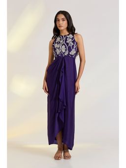 Ewoke - Navy Blue Tara Embellished Dress