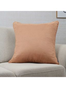 HomeTown - Nora Shades Suede Reversible Solid Cushion Cover 60 x 60 Cm in Tan Colour