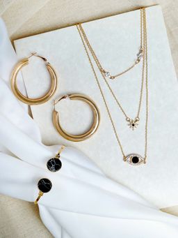 Joker and Witch - Black Evil Eye Jewellery Set for Women