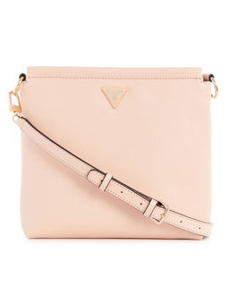 Guess - Women Pink Solid Crossbody Bag With Zip Closure