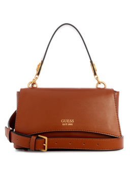 Guess - Women Brown Solid Handheld Bag With Magnetic Button Closure With Detachable Strap