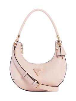 Guess - Women Pink Solid Hobo Bag With Zip Closure With Detachable Strap
