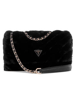 Guess - Women Black Solid Convertible Crossbody With Magnetic Button Closure