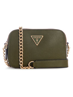 Guess - Women Olive Solid Sling Bag With Zip Closure