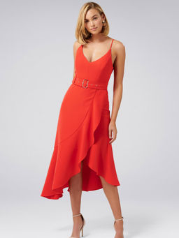Forever New - Isabella Belted Ruffle Hem Dress