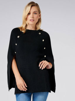 Forever New - Fiona Knitted Button Poncho