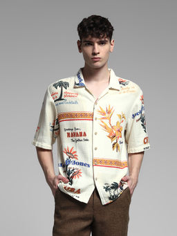 Jack & Jones - Beige Oversized Fit Shirts