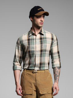 Jack & Jones - Beige Regular Fit Shirts