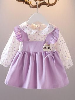 Oh Rare - Purple Girls Princess Cute Long Sleeve Dress