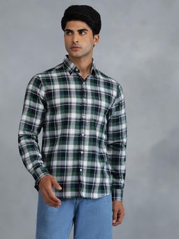 Greenfibre - Green 100 Percentage Cotton Checked Casual Shirt