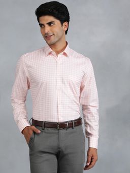JadeBlue - Pink 100 Percentage Cotton Checked Formal Shirt