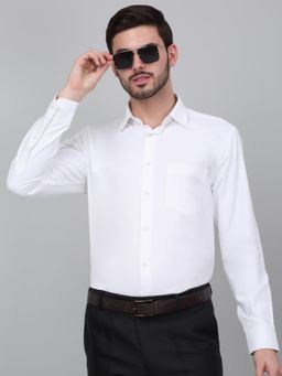 Cantabil - Men White Full Sleeves Formal Shirt
