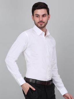 Cantabil - Men White Full Sleeves Formal Shirt