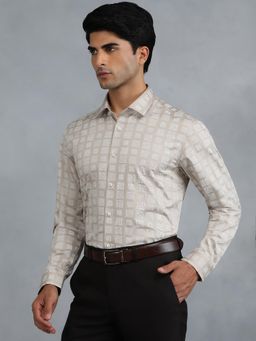 Greenfibre - Brown 100 Cotton Printed Party Wear Shirt