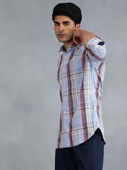 JadeBlue - Blue 100 Percentage Cotton Checked Casual Shirt