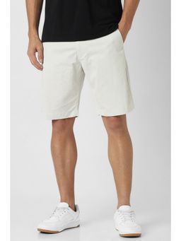 Van Heusen - Men White Solid Casual Shorts