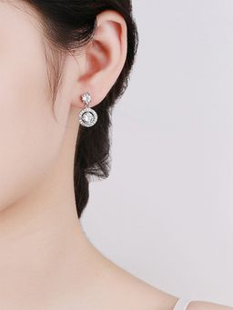 Yellow Chimes - Contemporary White Drop Earrings