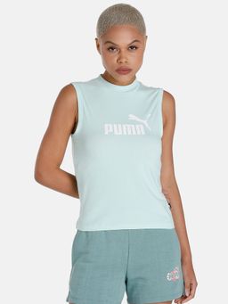 Puma - Ess Slim Logo Womens Green Tank Top