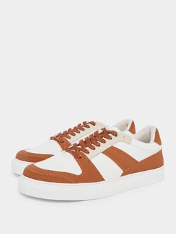 Styli - Men Brown Casual Court Style Lace-Up Sneakers