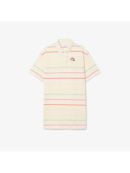 Lacoste - Striped Cotton Knee Length Dress