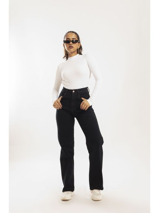 Buy Off Duty India Not Your Daddy's Straight Leg Jeans- Black Online