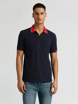 Pepe Jeans - Blue Solid Short Sleeve Polo