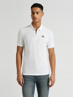 Pepe Jeans - White Solid Short Sleeve Polo