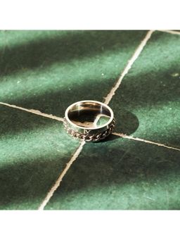 Salty Alpha - Men Arne Link-Chain Ring - Silver