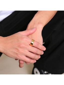 Salty Alpha - Men Cool Dude Plain Gold Ring
