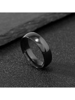 Salty Alpha - Men Curved Black Nugget Ring