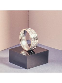 Salty Alpha - Men Euros Silver Diamond Ring