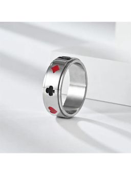 Salty Alpha - Men Card Shark Signet Silver Ring