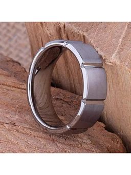 Salty Alpha - Men Slick Silver Band Ring