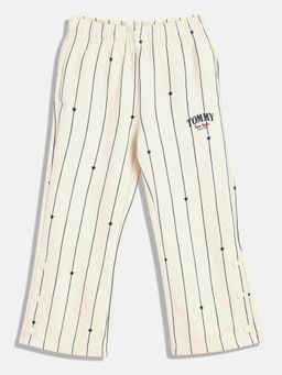 Tommy Hilfiger - Girls Striped Relaxed Fit Mid-Rise Pant