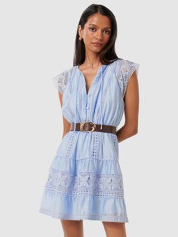 Forever New - Sarah Petite Belted Trim Blue Mini Dress (Set of 2)