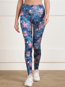 Rock Paper Scissors - Gym Tights - Blue