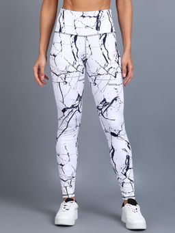 Rock Paper Scissors - Gym Tights - White