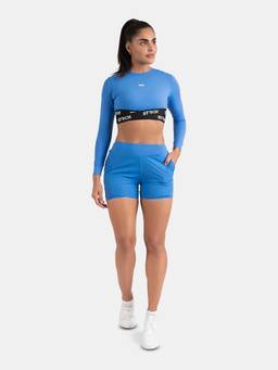 STRCH - Fast As Flash Womens Double Layered Shorts - Blue