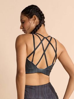 Kica - Mid-Impact Strappy Sports Bra with Removable Pads in KICASKN™ Fabric