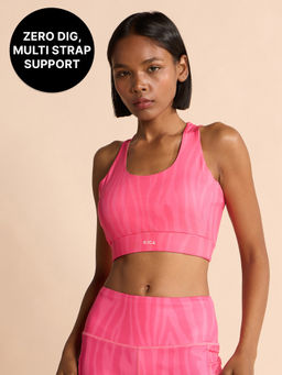 Kica - Mid-Impact Strappy Sports Bra with Removable Pads in KICASKN™ Fabric
