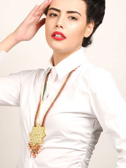 Odette - White Solid Plain Metal Jewellery Sets