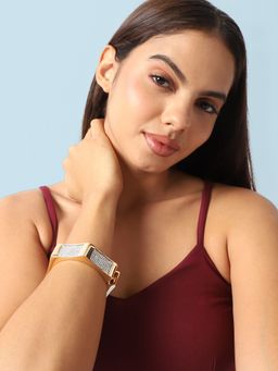 Sohi - Womens Metallic Cluster Bracelet - Gold