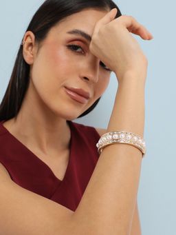 Sohi - Womens Cluster Pearl Bracelet - Gold