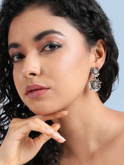 Sohi - Womens Sunflower Drop Earrings - Gold