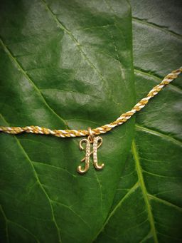 Digital Dress Room - Letter H Name Rakhi Designs Personalized Alphabet Gold Plated Customized Ad