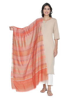 Shingora - Multicolour Stripe Silk Tencel Dupatta