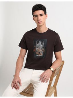 Arrow Newyork - Mens Graphic Printed Pure Cotton T-Shirt