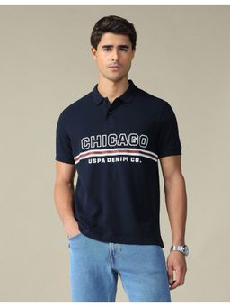 U.S. Polo Assn. Denim Co. - Mens Typographic Printed Muscle Fit Polo T-Shirt
