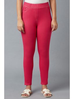 Elleven - Pink Yarn-Dyed Knitted Jeggings
