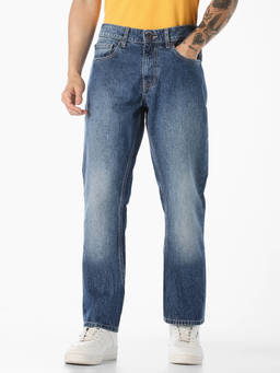 Jack & Jones - Men Blue Cotton Blend Jeans
